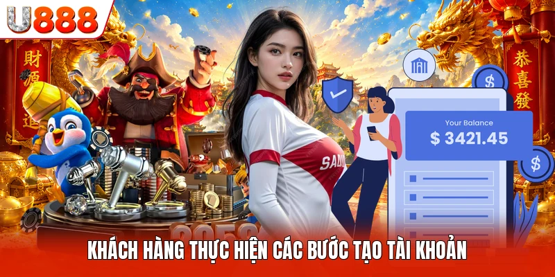 Khách hàng thực hiện các bước tạo tài khoản